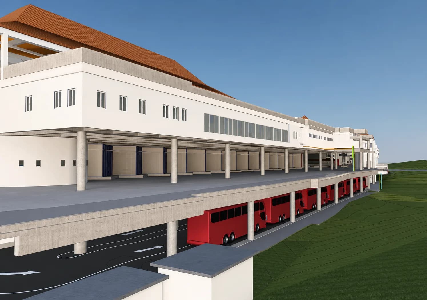 Kandy Multi-modal Transport Terminal multi-level bus platform BIM visualization