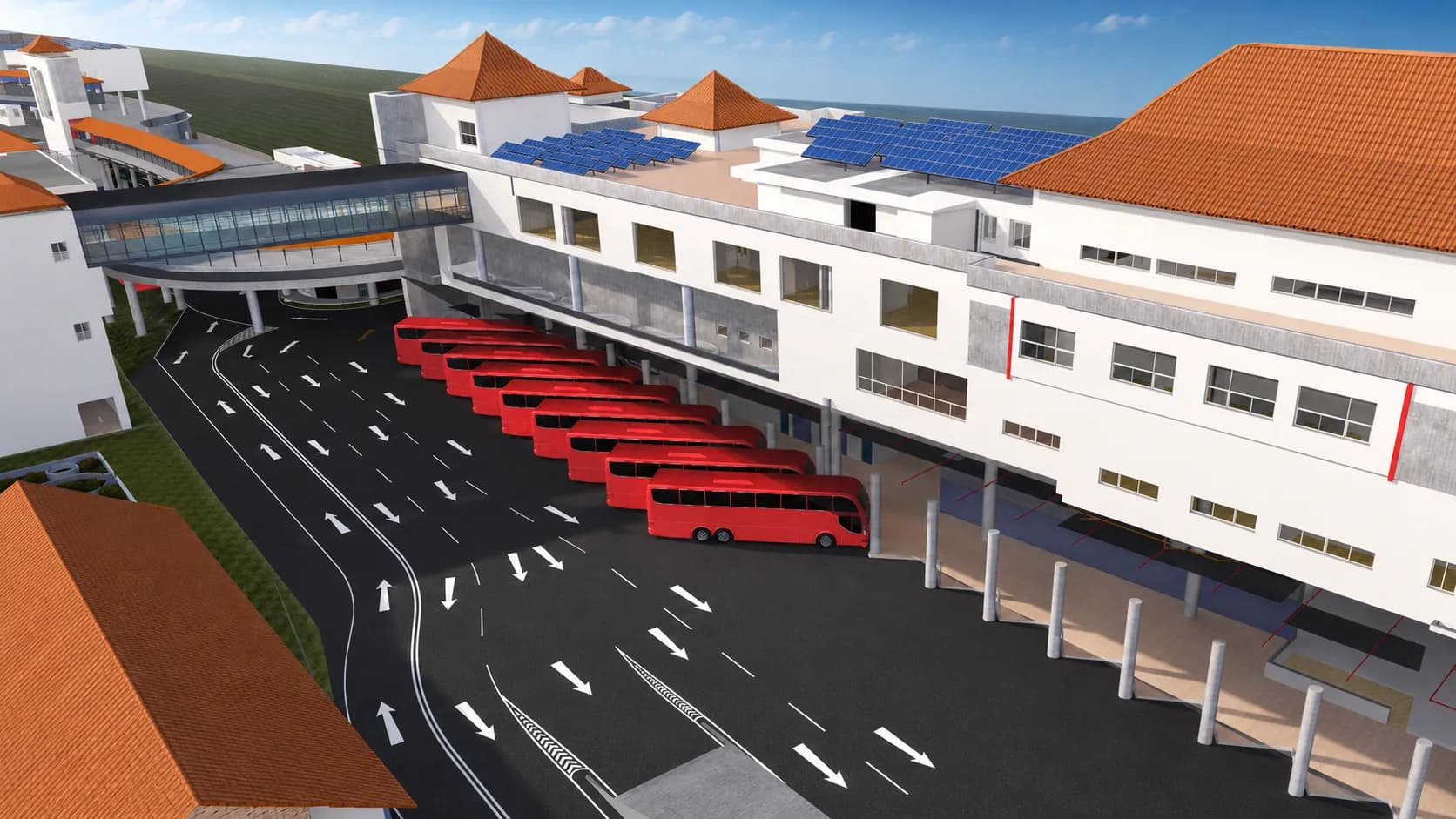 KMTT terminal bus bays and building BIM visualization