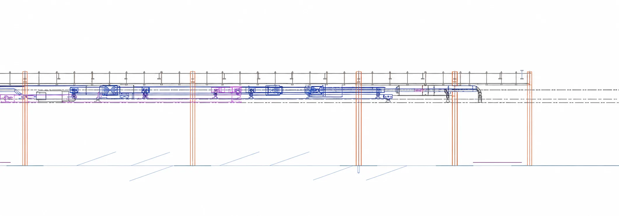 Detailed building-services section drawing for the Serendib Building