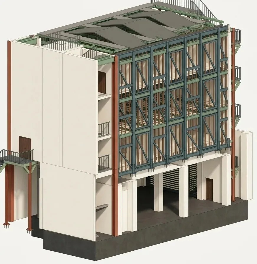 Globe Data Center coordinated BIM model