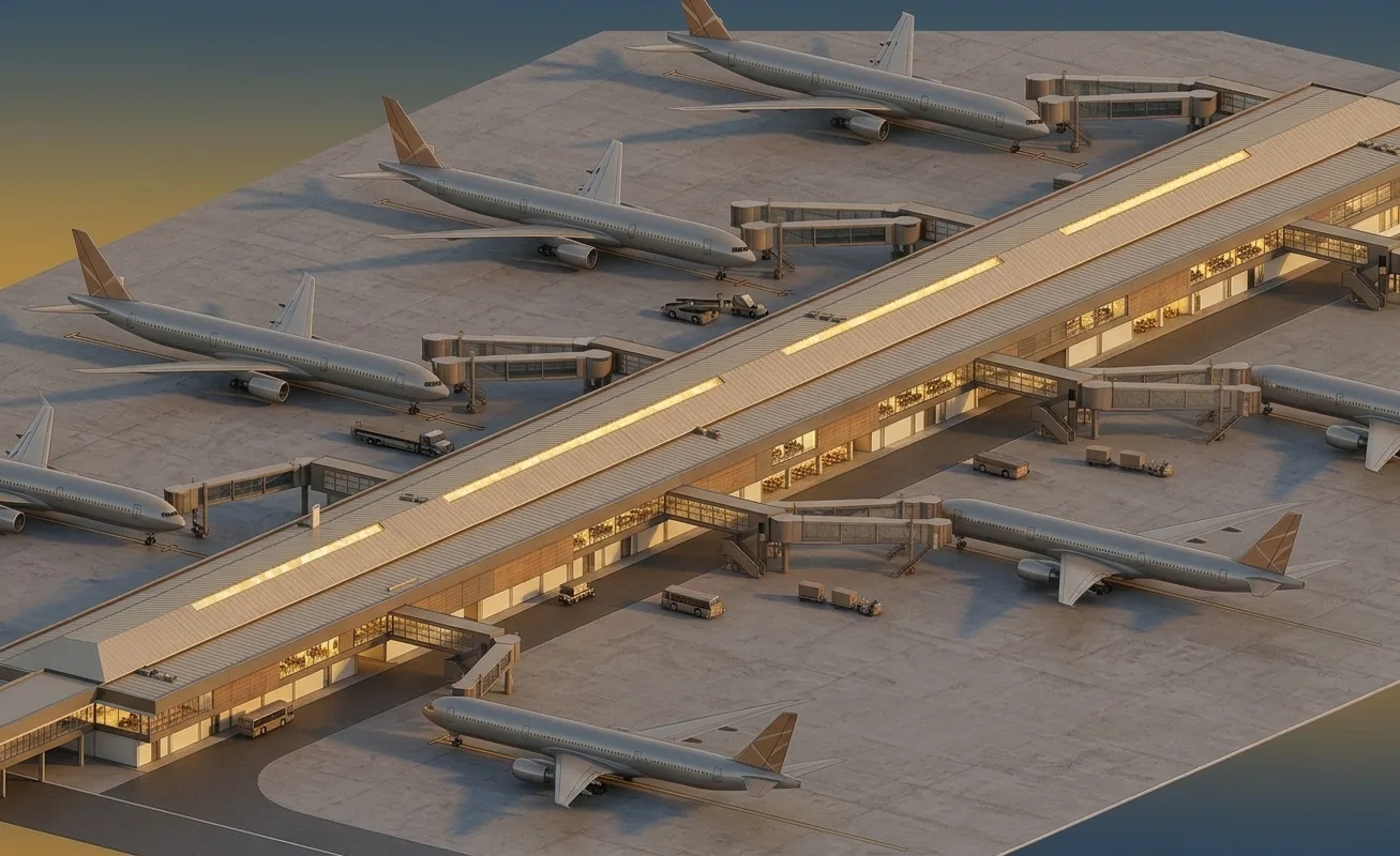 AASL Pier Building 01 airport pier visualization