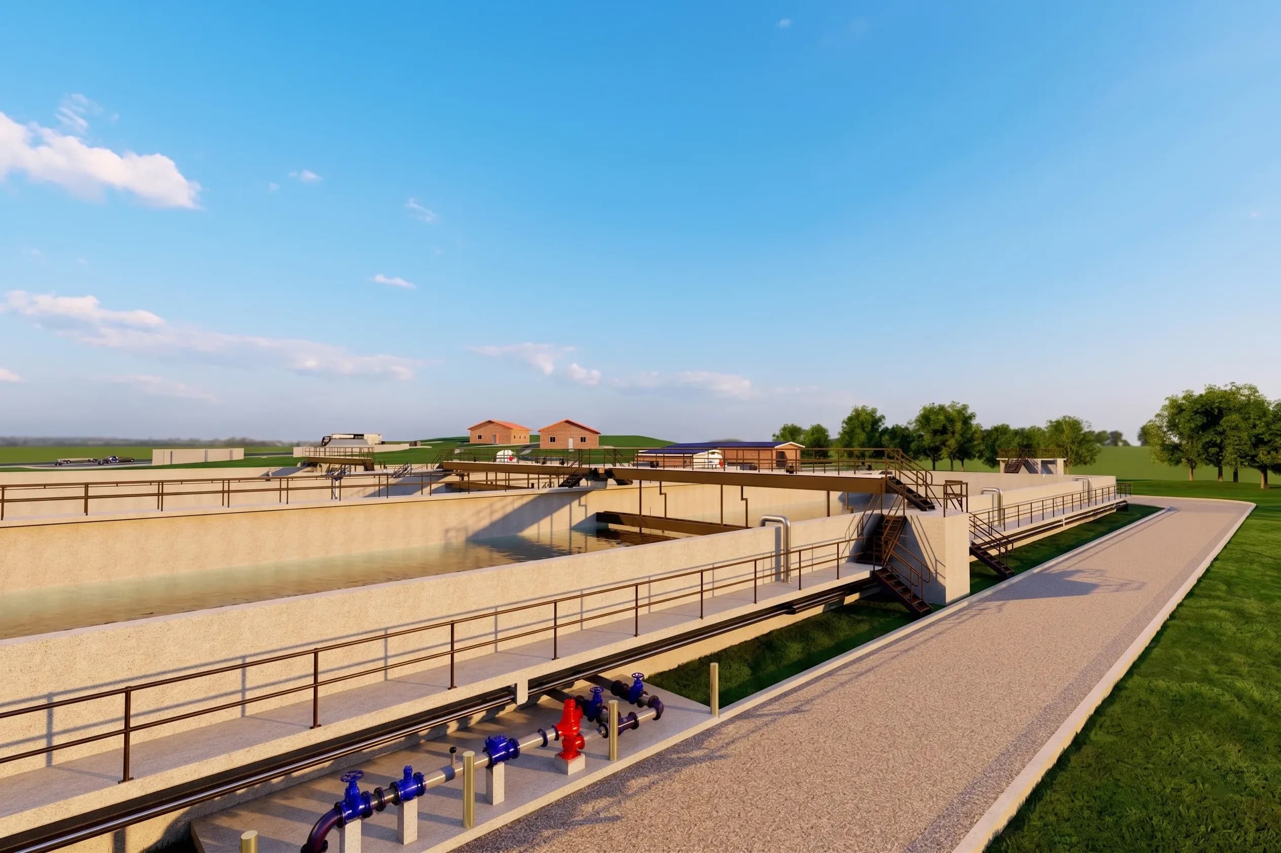 Detailed treatment process area in the Armidale BIM model